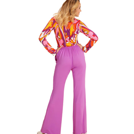 Widmann SRL Jaren 70 disco broek Groovy paars