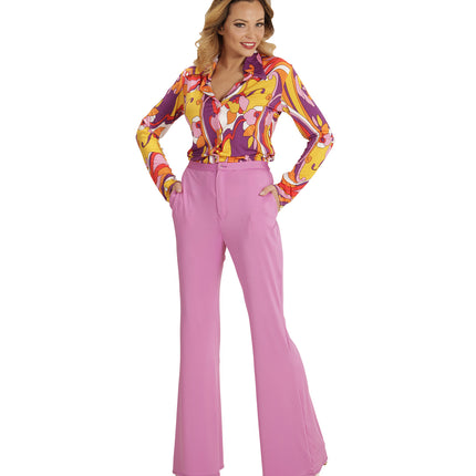 Widmann SRL Jaren 70 disco broek Groovy paars