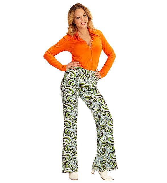 Widmann SRL Jaren 70 disco broek Groovy waves