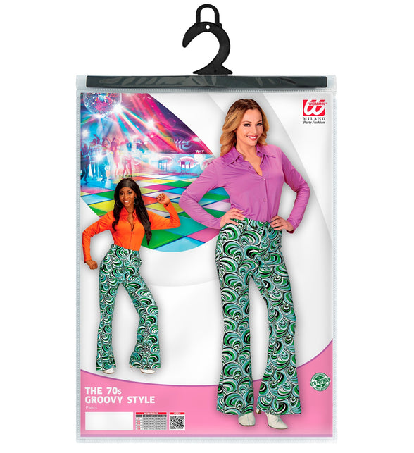 Widmann SRL Jaren 70 disco broek Groovy waves