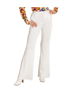 Widmann SRL Jaren 70 disco broek Groovy wit