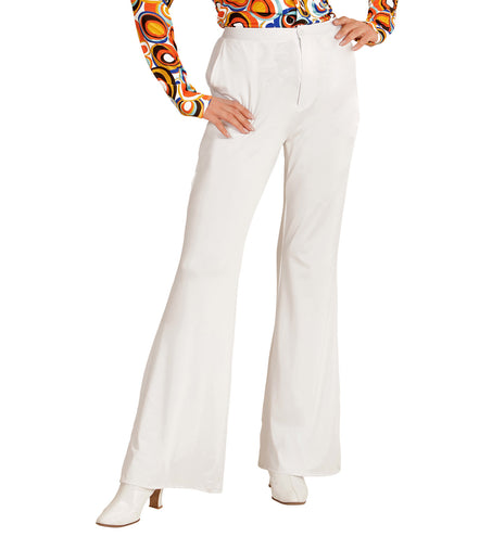 Widmann SRL Jaren 70 disco broek Groovy wit