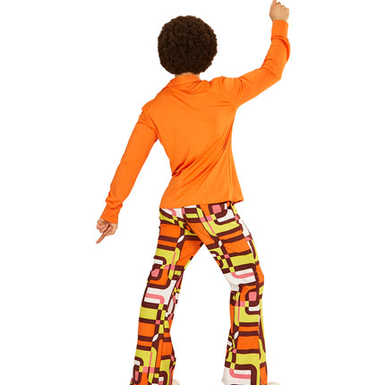 Widmann SRL Jaren 70 disco hemd Groovy oranje