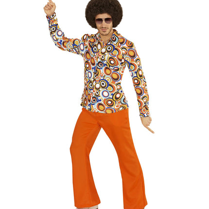 Widmann SRL Jaren 70 disco hemd Groovy rondjes