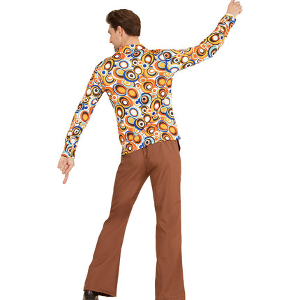 Widmann SRL Jaren 70 disco hemd Groovy rondjes