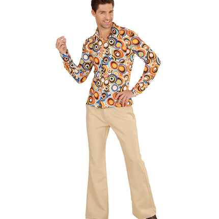 Widmann SRL Jaren 70 disco hemd Groovy rondjes