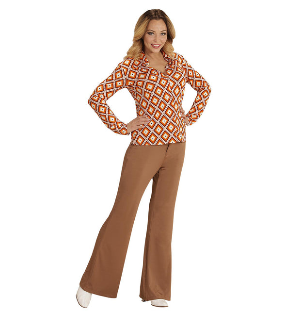 Widmann SRL Jaren 70 discoshirt Groovy ruitjes