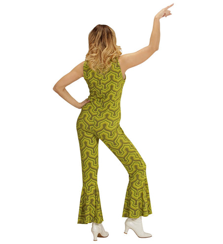 Widmann SRL Jaren 70 jumpsuit groovy groen
