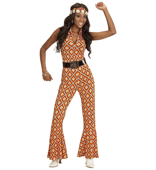 Widmann SRL Jaren 70 jumpsuit groovy ruit