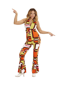 Widmann SRL Jaren 70 jumpsuit groovy vlakken