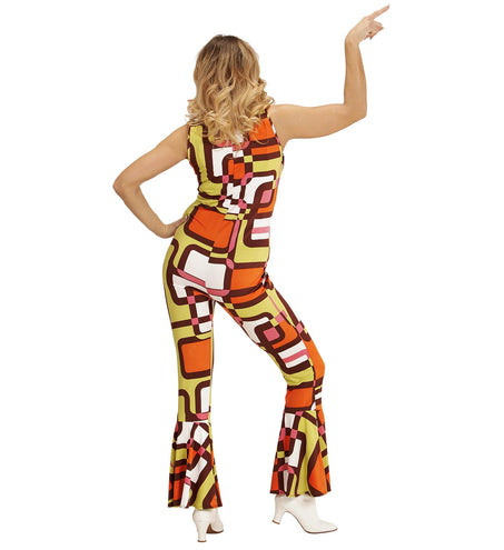 Widmann SRL Jaren 70 jumpsuit groovy vlakken