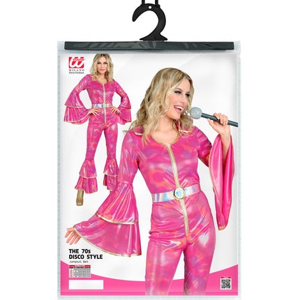 Widmann SRL Jaren 70 Jumpsuit roze Annie