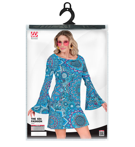Widmann SRL Jaren 70 jurk mandala blauw