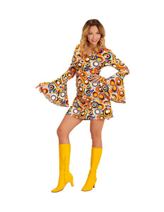 Widmann SRL Jaren 70 jurkje groovy cirkels