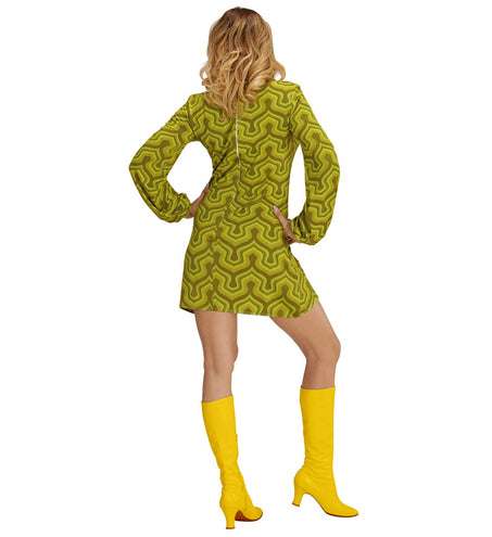 Widmann SRL Jaren 70 jurkje groovy groen