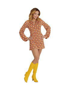 Widmann SRL Jaren 70 jurkje groovy ruit