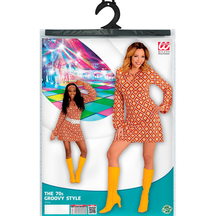 Widmann SRL Jaren 70 jurkje groovy ruit