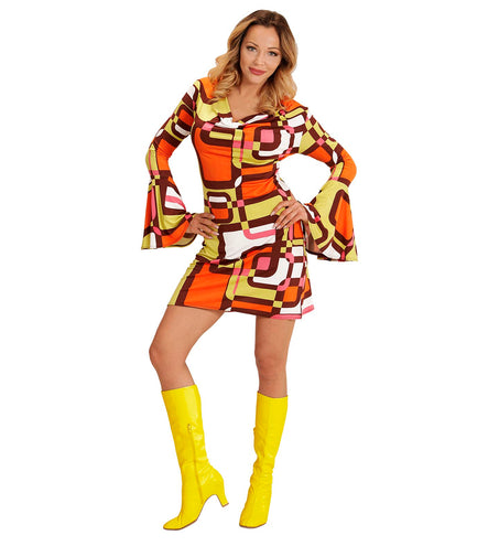 Widmann SRL Jaren 70 jurkje groovy vlakken