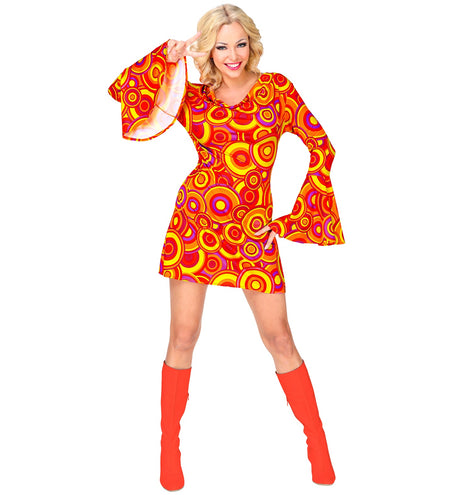 Widmann SRL Jaren 70 jurkje rood geel