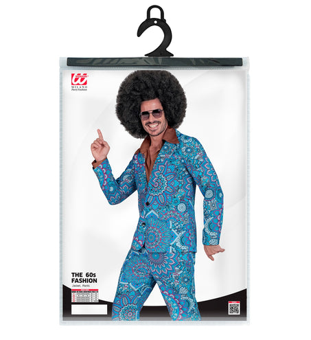 Widmann SRL Jaren 70 kostuum mandala blauw