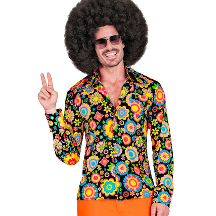 Widmann SRL Jaren 70 shirt bloemenfeest heren