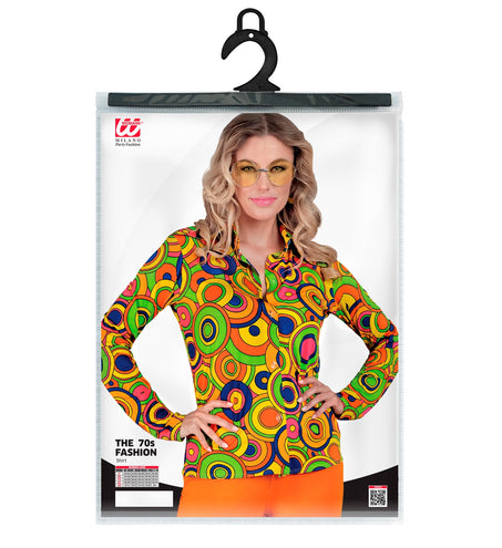 Widmann SRL Jaren 70 shirt groovy cirkels dames
