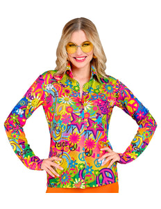 Widmann SRL Jaren 70 shirt love&peace  dames