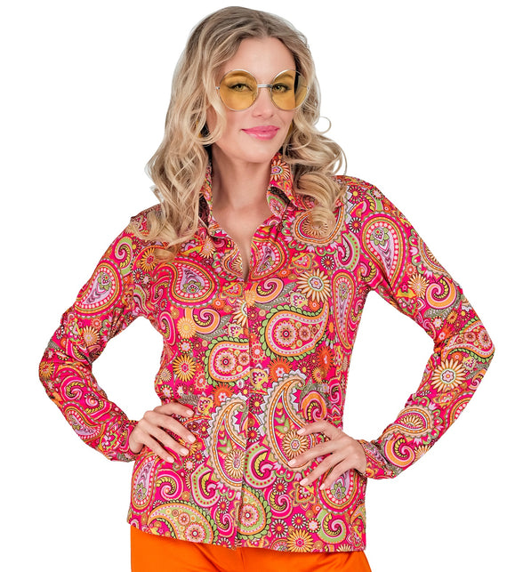 Widmann SRL Jaren 70 shirt paisley dames