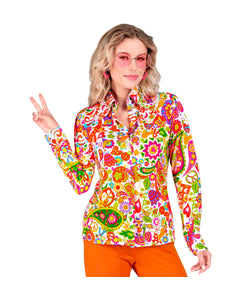 Widmann SRL Jaren 70 shirt peace party dames