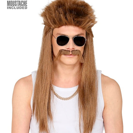 Widmann SRL Jaren 80 disco pruik met lange haren