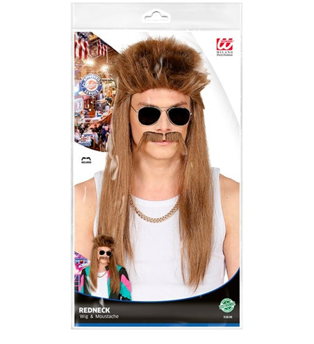 Widmann SRL Jaren 80 disco pruik met lange haren