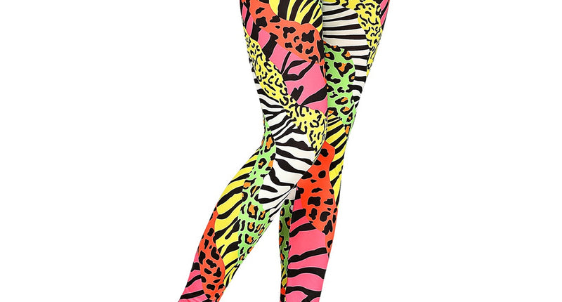 Widmann SRL Jaren 80 legging zebra neon