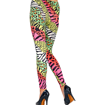 Widmann SRL Jaren 80 legging zebra neon