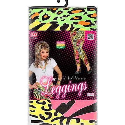 Widmann SRL Jaren 80 legging zebra neon