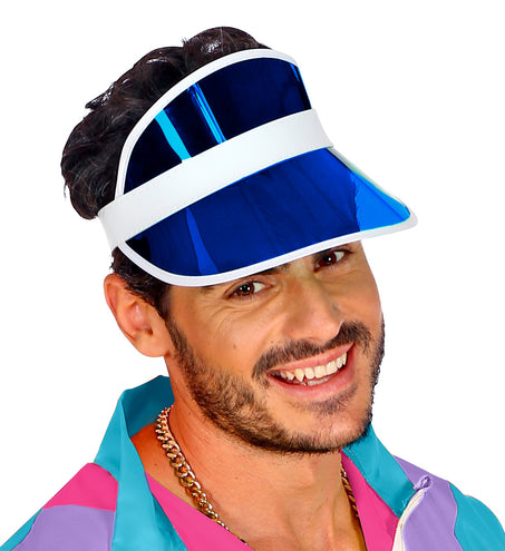 Widmann SRL Jaren 80's zonneklep blauw