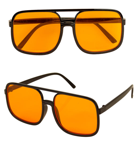 Widmann SRL Jaren 90 hippiebril met oranje glazen