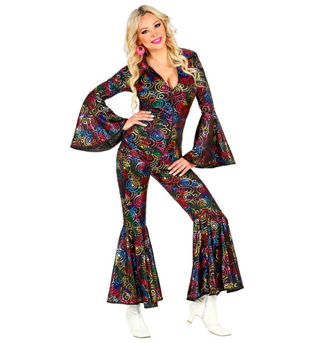 Widmann SRL Jumpsuit disco stijl met gekleurde ringen