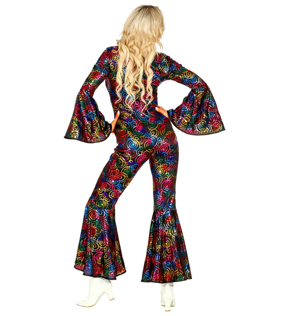 Widmann SRL Jumpsuit disco stijl met gekleurde ringen