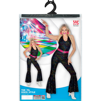 Widmann SRL Jumpsuit disco stijl zwart