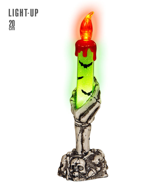 Widmann SRL Kaars houder met standaard skelet hand