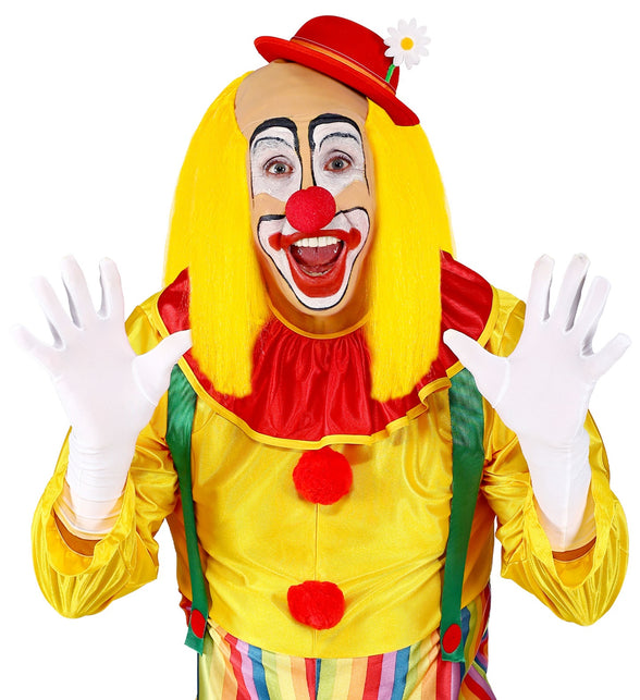 Widmann SRL Kale kop pruik clown met geel haar