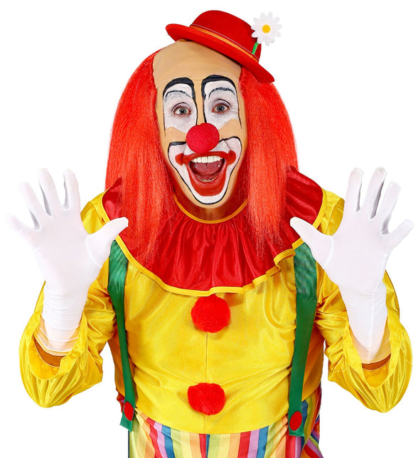 Widmann SRL Kale kop pruik clown met rood haar