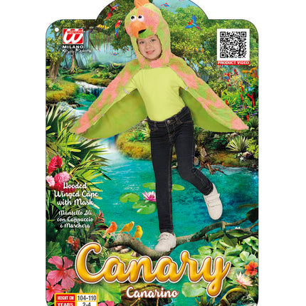 Widmann SRL Kanarie cape voor kinderen