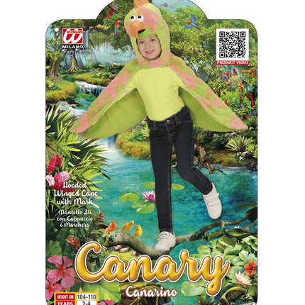 Widmann SRL Kanarie cape voor kinderen