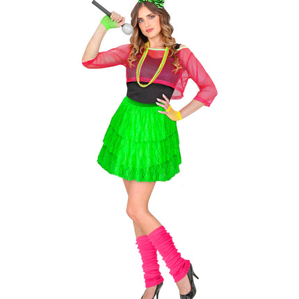 Widmann SRL Kanten Rokje Neon Groen