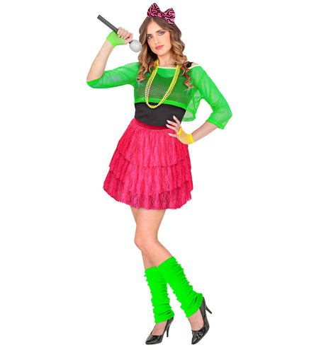 Widmann SRL Kanten Rokje Neon Rose