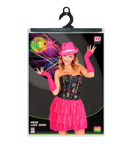 Widmann SRL Kanten Rokje Neon Rose