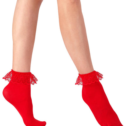 Widmann SRL Kanten sokjes rood