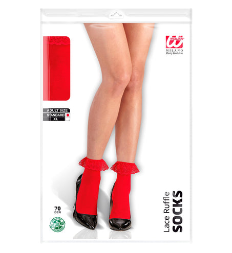 Widmann SRL Kanten sokjes rood