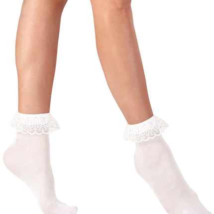 Widmann SRL Kanten sokjes wit dames